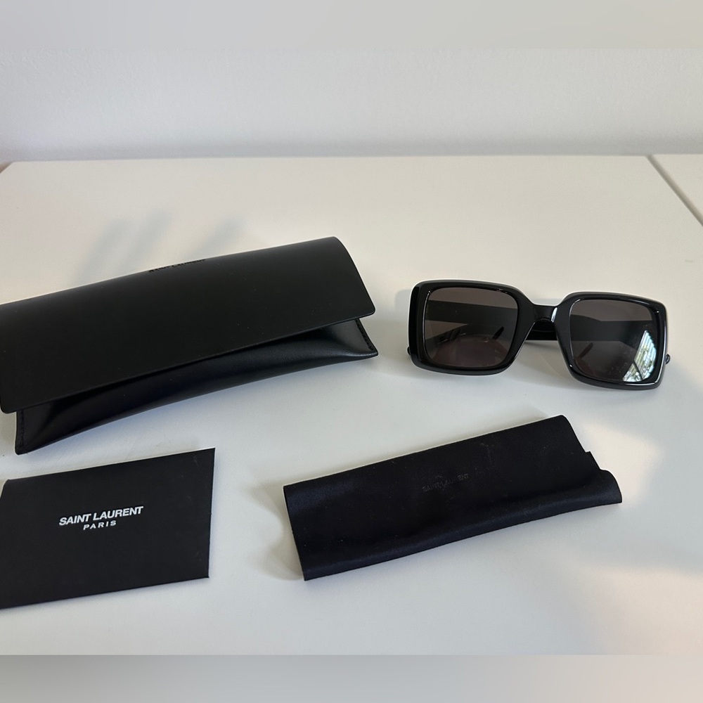 Saint Laurent Black Oversized Sunglasses